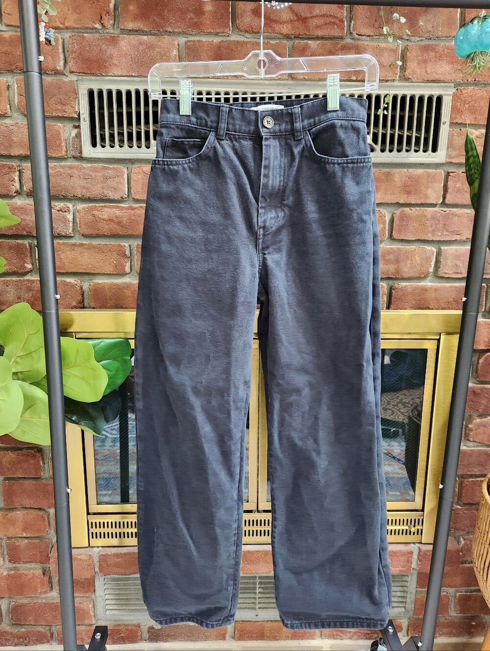 & Other Stories Men's Straight-Leg Jeans in Charcoal
